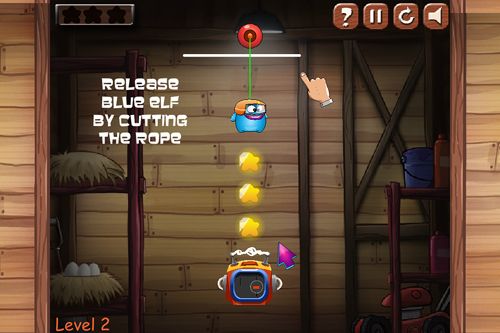 Gameplay screenshots of the Blue elf escape adventure for iPad, iPhone or iPod.