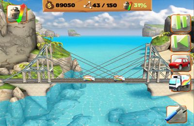 Gameplay screenshots of the Bridge Constructor Playground for iPad, iPhone or iPod.