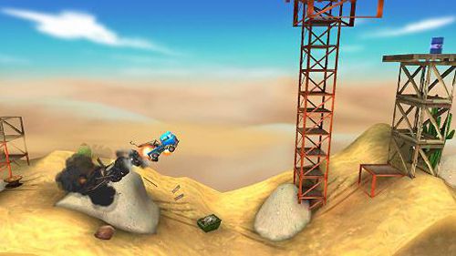 Gameplay screenshots of the Bridge constructor: Stunts for iPad, iPhone or iPod.