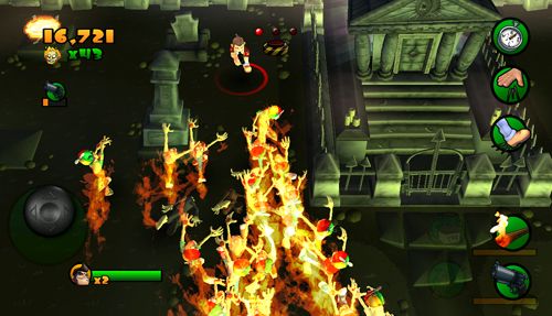 Gameplay screenshots of the Burn zombie, burn for iPad, iPhone or iPod.