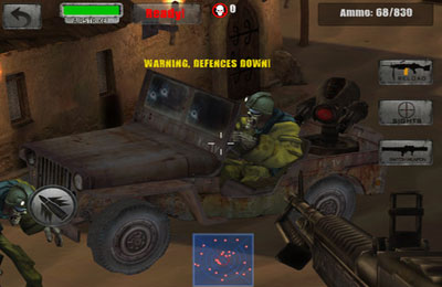 Gameplay screenshots of the Call of the Zombie Sbombers for iPad, iPhone or iPod.