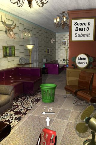 Gameplay screenshots of the Can toss for iPad, iPhone or iPod.