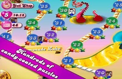 Gameplay screenshots of the Candy Crush Saga for iPad, iPhone or iPod.