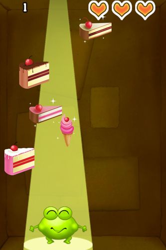 Gameplay screenshots of the Candy frog for iPad, iPhone or iPod.
