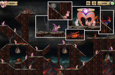 Gameplay screenshots of the Cannibal Bunnies for iPad, iPhone or iPod.