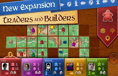 Gameplay screenshots of the Carcassonne for iPad, iPhone or iPod.