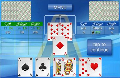 Gameplay screenshots of the Card game 1000 for iPad, iPhone or iPod.