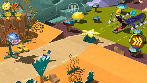 Gameplay screenshots of the Cartoon survivor: Jurassic adventure for iPad, iPhone or iPod.