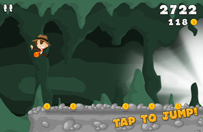 Gameplay screenshots of the Cave Run for iPad, iPhone or iPod.