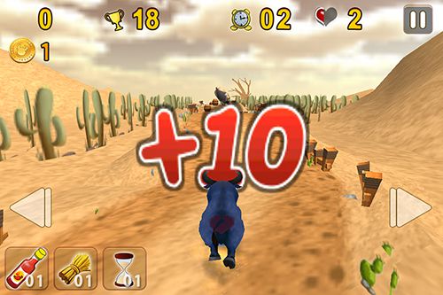 Gameplay screenshots of the Charging bull for iPad, iPhone or iPod.