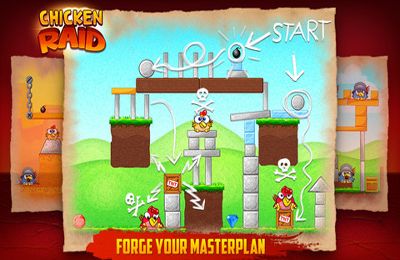 Gameplay screenshots of the Chicken Raid for iPad, iPhone or iPod.