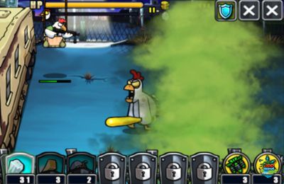 Gameplay screenshots of the Chicken Revolution 2: Zombie for iPad, iPhone or iPod.