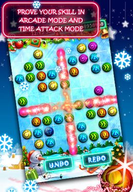 Gameplay screenshots of the Christmas B'uzz'le for iPad, iPhone or iPod.
