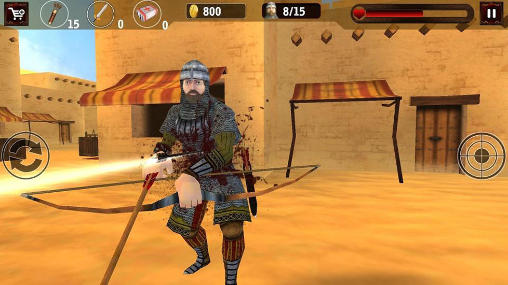 Gameplay screenshots of the Clash of Egyptian archers for iPad, iPhone or iPod.