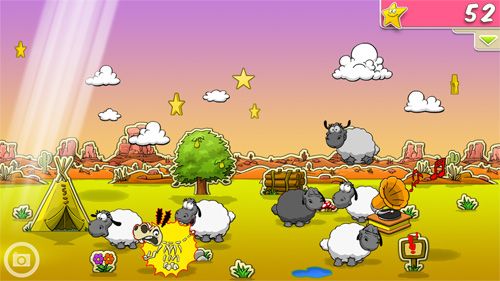 Gameplay screenshots of the Clouds & sheep for iPad, iPhone or iPod.