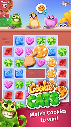 Gameplay screenshots of the Cookie cats for iPad, iPhone or iPod.