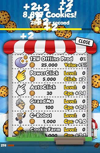 Gameplay screenshots of the Cookie clickers for iPad, iPhone or iPod.