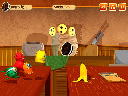Gameplay screenshots of the Cookie gluttons run for iPad, iPhone or iPod.