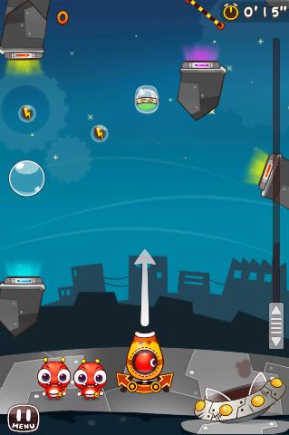 Gameplay screenshots of the Cosmic bump for iPad, iPhone or iPod.