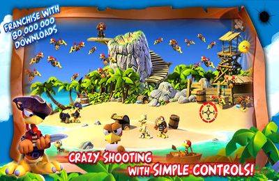 Gameplay screenshots of the Crazy Chicken: Pirates for iPad, iPhone or iPod.
