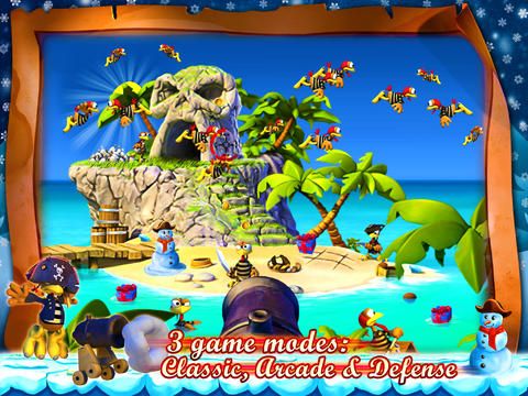 Gameplay screenshots of the Crazy Chicken: Pirates - Christmas Edition for iPad, iPhone or iPod.