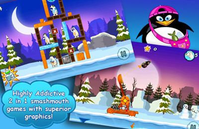Gameplay screenshots of the Crazy Penguin Assault for iPad, iPhone or iPod.