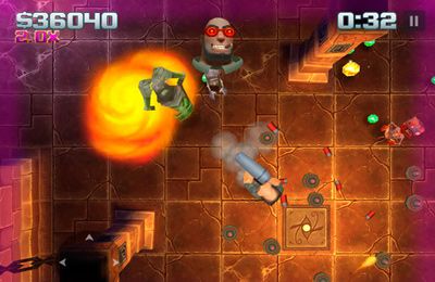 Gameplay screenshots of the Crazy Raider for iPad, iPhone or iPod.