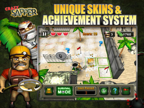Gameplay screenshots of the Crazy Sapper for iPad, iPhone or iPod.