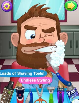Gameplay screenshots of the Crazy Shave for iPad, iPhone or iPod.