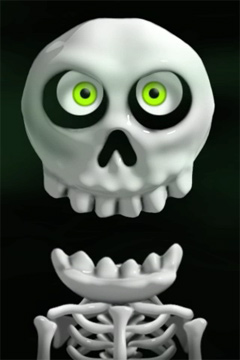 Gameplay screenshots of the Crazy Skeleton for iPad, iPhone or iPod.