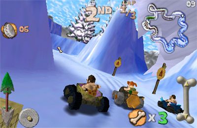 Gameplay screenshots of the Cro-Mag Rally for iPad, iPhone or iPod.