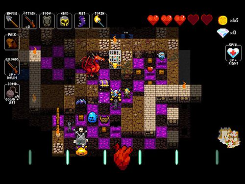 Gameplay screenshots of the Crypt of the NecroDancer for iPad, iPhone or iPod.