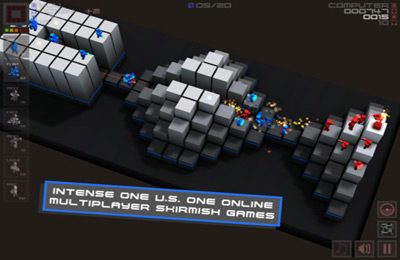 Gameplay screenshots of the Cubemen for iPad, iPhone or iPod.
