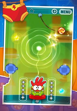 Gameplay screenshots of the Cut the Rope: Experiments for iPad, iPhone or iPod.