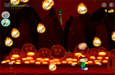 Gameplay screenshots of the Dave vs. Cave for iPad, iPhone or iPod.