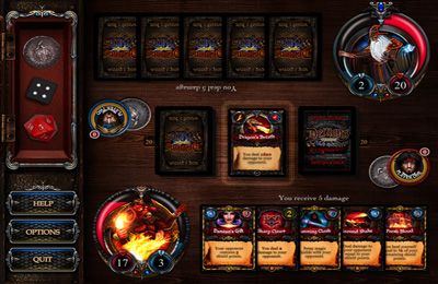 Gameplay screenshots of the Demons vs. Wizards – Magic Card & Dice Game for iPad, iPhone or iPod.