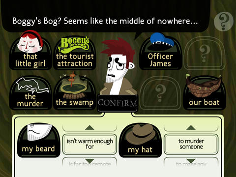 Gameplay screenshots of the Detective Grimoire for iPad, iPhone or iPod.