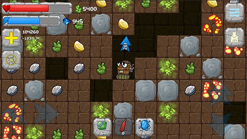 Gameplay screenshots of the Digger machine: Dig and find minerals for iPad, iPhone or iPod.