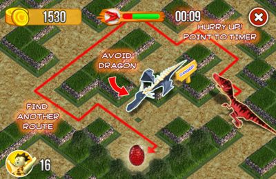 Gameplay screenshots of the Dino Chomp for iPad, iPhone or iPod.