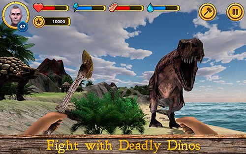 Gameplay screenshots of the Dinosaur island survival for iPad, iPhone or iPod.