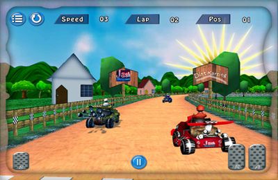 Gameplay screenshots of the Dirt Karting for iPad, iPhone or iPod.