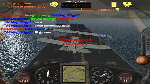 Gameplay screenshots of the Dogfight elite for iPad, iPhone or iPod.