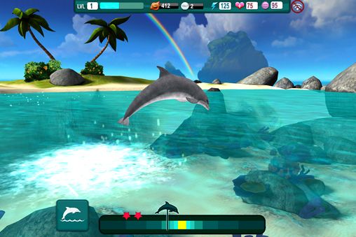 Gameplay screenshots of the Dolphin paradise: Wild friends for iPad, iPhone or iPod.