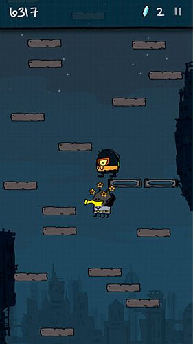 Gameplay screenshots of the Doodle jump: Super heroes for iPad, iPhone or iPod.