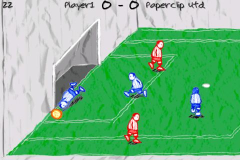 Gameplay screenshots of the Doodle soccer for iPad, iPhone or iPod.