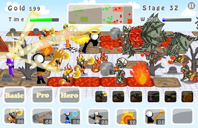 Gameplay screenshots of the Doodle Wars 5: Sticks vs Zombies for iPad, iPhone or iPod.