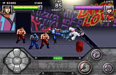 Gameplay screenshots of the Double Dragon for iPad, iPhone or iPod.