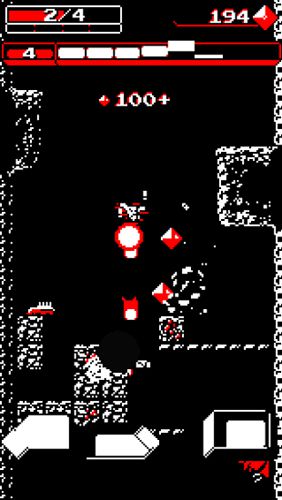 Gameplay screenshots of the Downwell for iPad, iPhone or iPod.