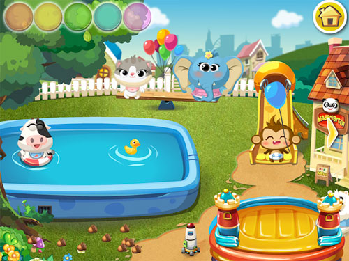 Gameplay screenshots of the Dr. Panda's daycare for iPad, iPhone or iPod.