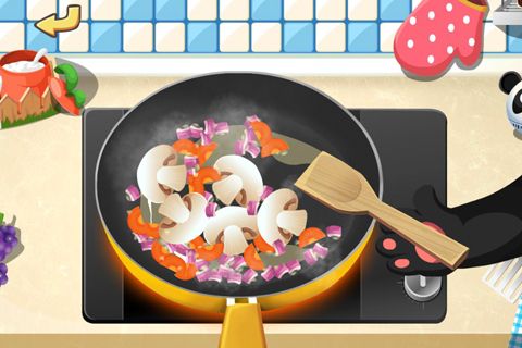 Gameplay screenshots of the Dr. Panda's restaurant for iPad, iPhone or iPod.